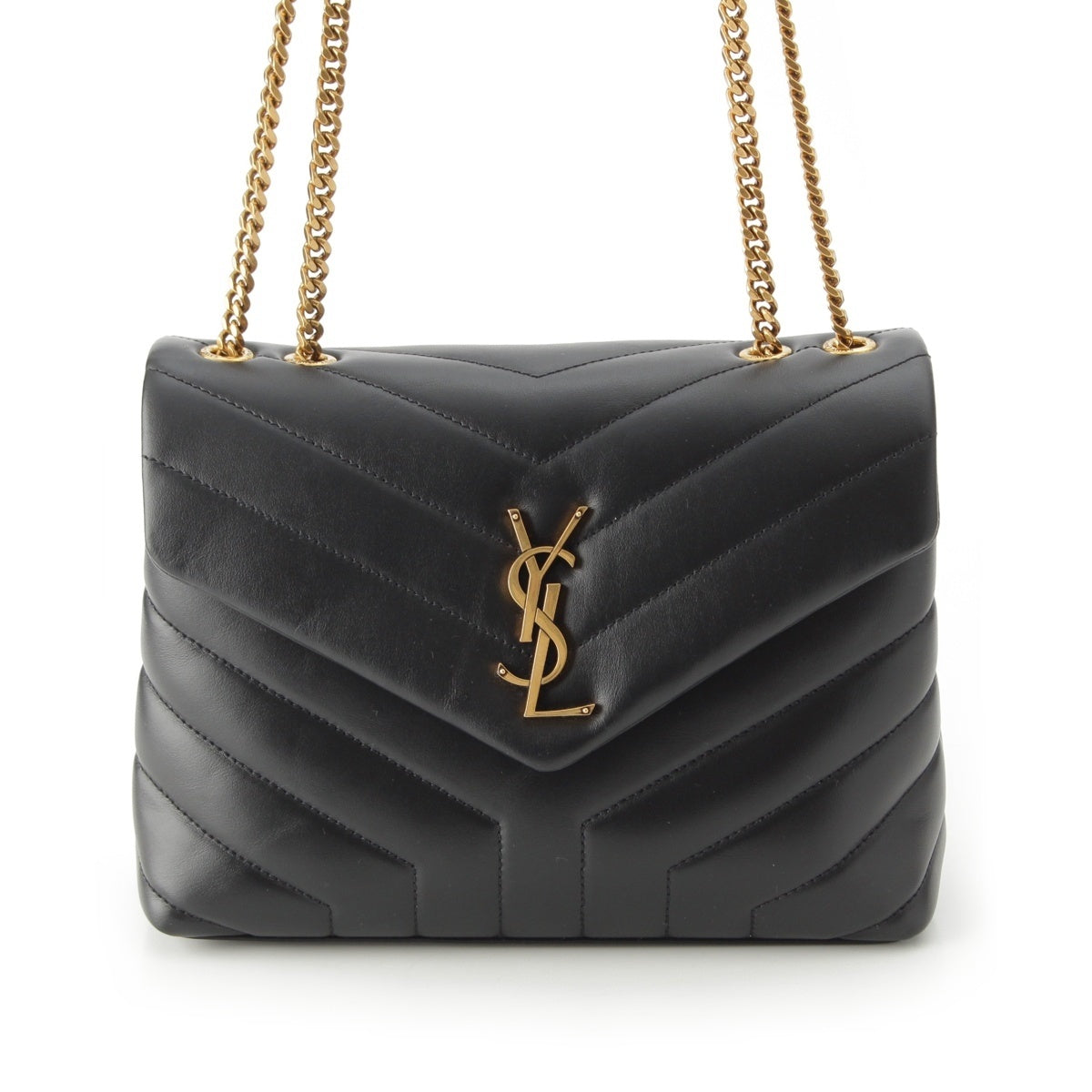 SAINT LAURENT leather Lulu Small Chain Shoulder Bag 494699 black