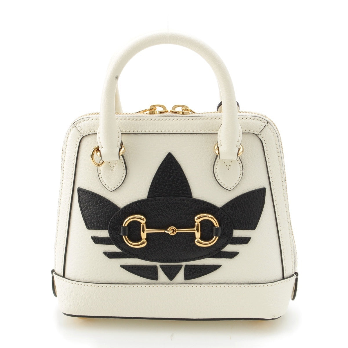 GUCCI Adidas leather Horsebit 1955 2WAY Handbag 677212 white