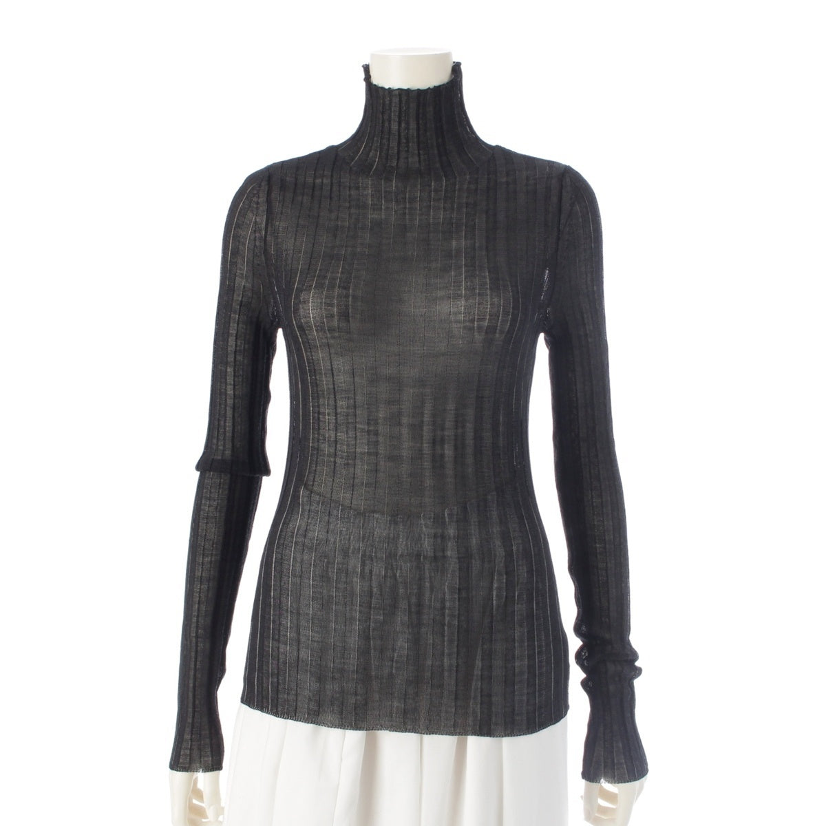 Dior Wool x silk Stand collar sweater tops 544S58A3002 black F34