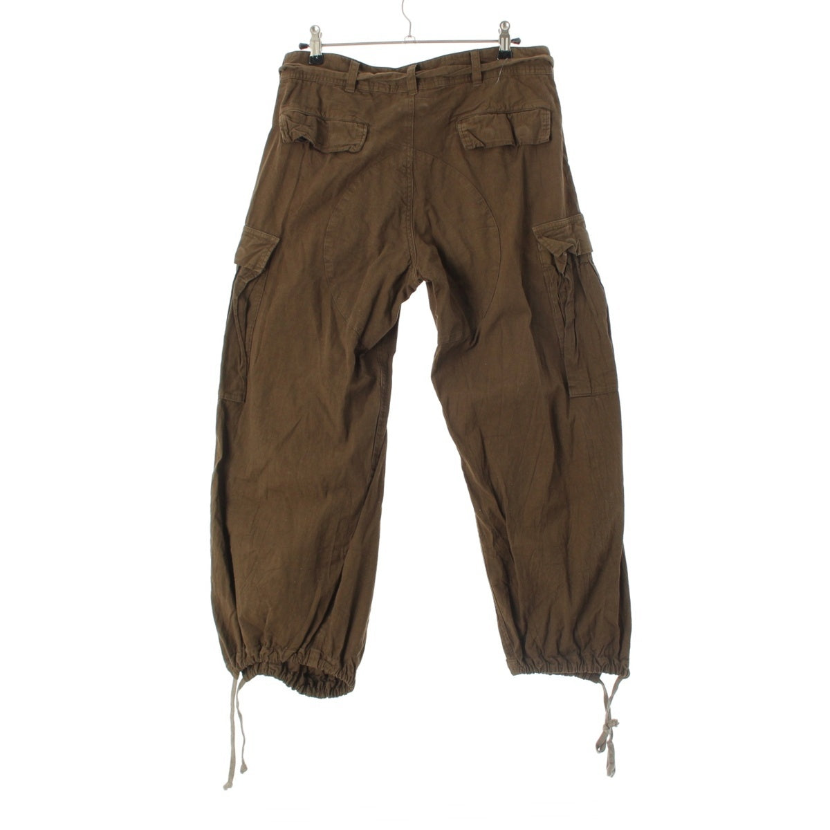 COMME des GARCONS cotton Ribbon Belted Military Pants Bottoms GI-P017 Khaki green S
