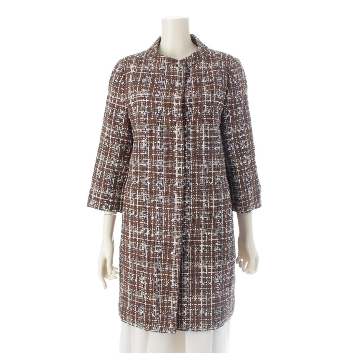 Herno tweed long coat CA0226D-13809 Brown 42