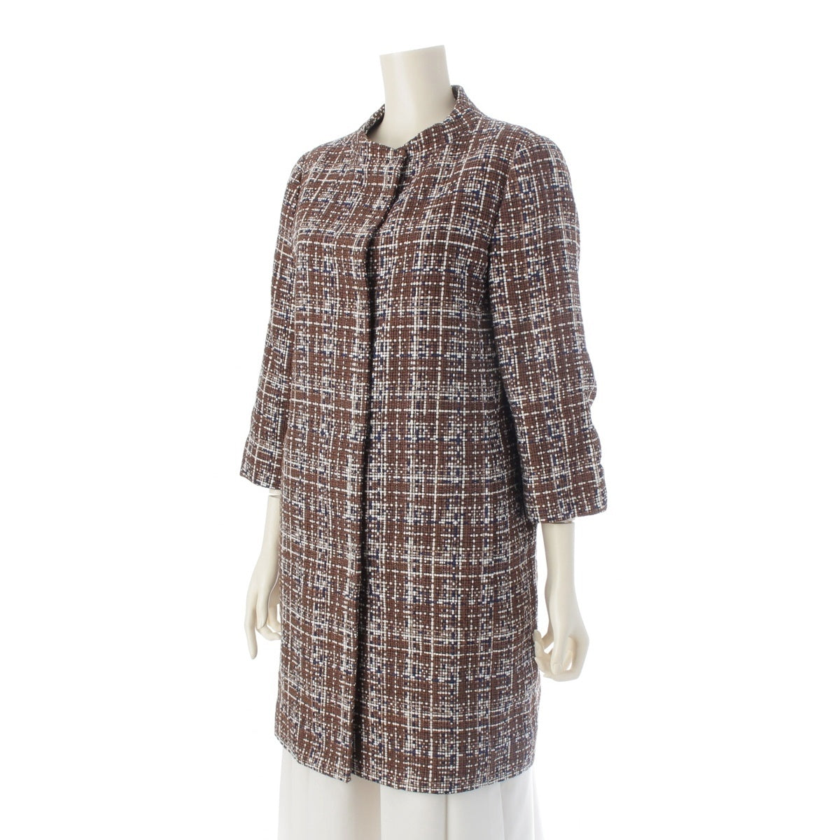 Herno tweed long coat CA0226D-13809 Brown 42