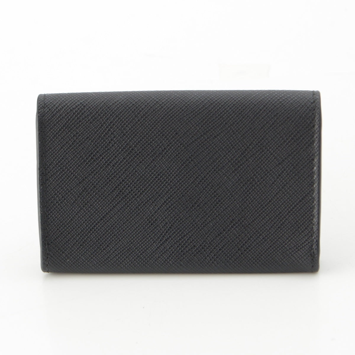 PRADA Safiano Triangular logo Card Case 1MC110 black