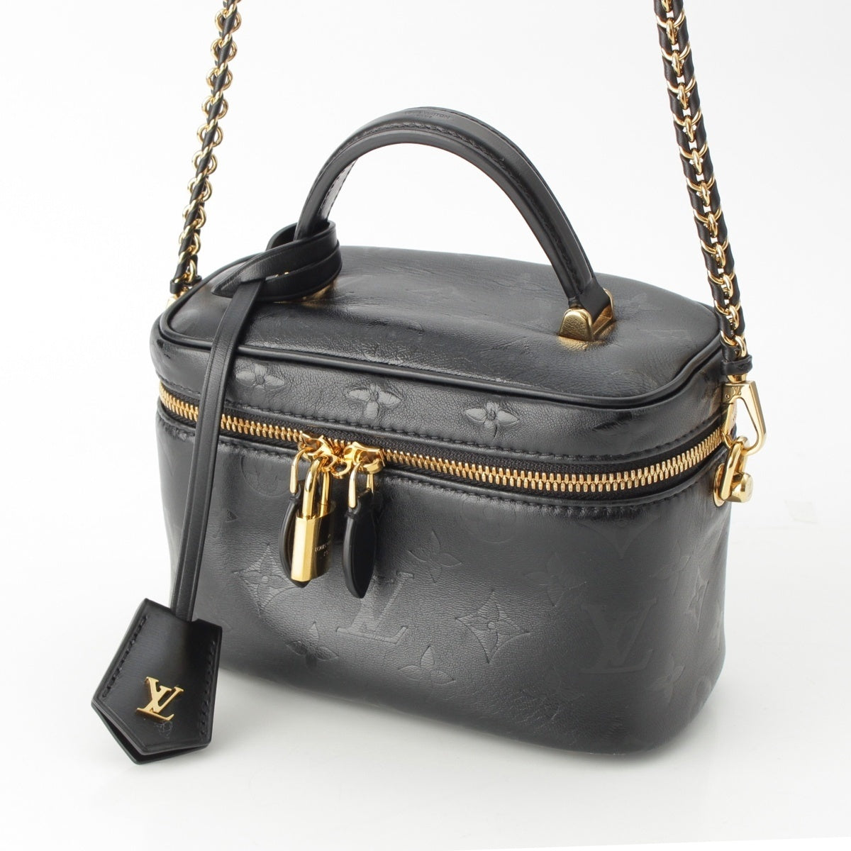 LOUIS VUITTON leather Monogram Ink Vanity PM 2WAY Vanity bag M57118 black