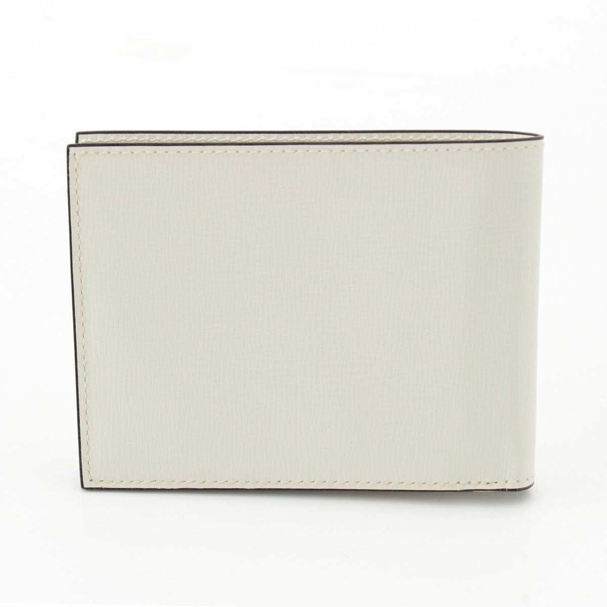 Valextra Grain calfskin Compact Wallet Bill Compartment 6 Cards Bill Compartment Ivory
