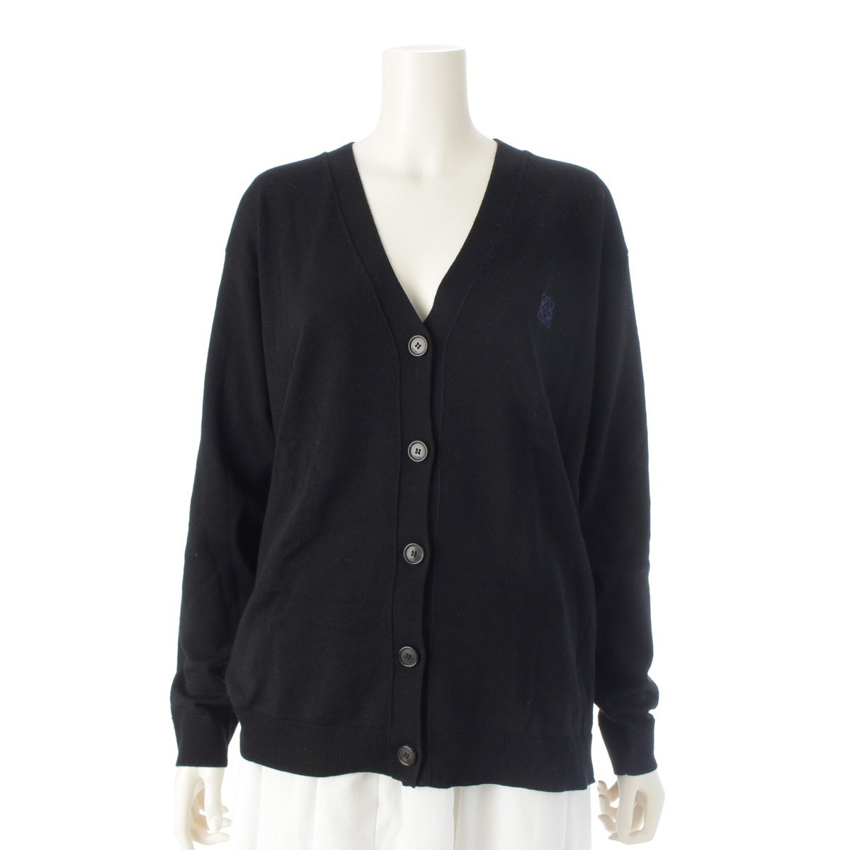 LOEWE wool anagram cardigan Q825Y16K04 black M