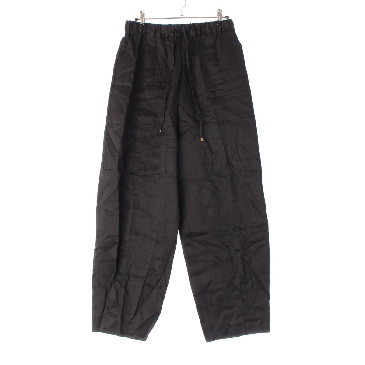 ebure linen Ramie Satin Easy Pants Bottoms 411060650 black 38