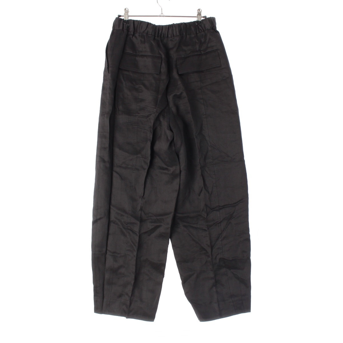 ebure linen Ramie Satin Easy Pants Bottoms 411060650 black 38
