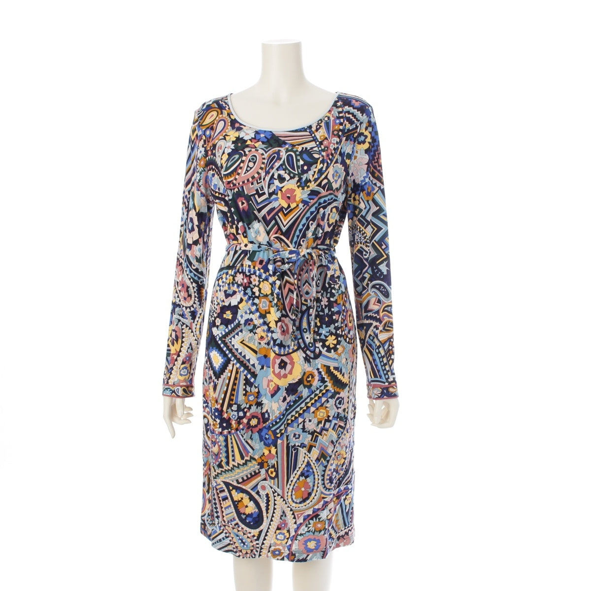 LEONARD wool one piece dress 0460864 multicolor 38