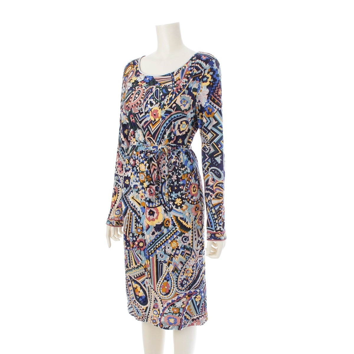 LEONARD wool one piece dress 0460864 multicolor 38