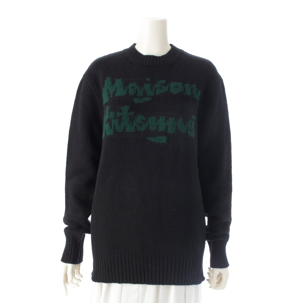 MAISON KITSUNE BILL REBHOLZ wool Loose neck knit sweater black XS