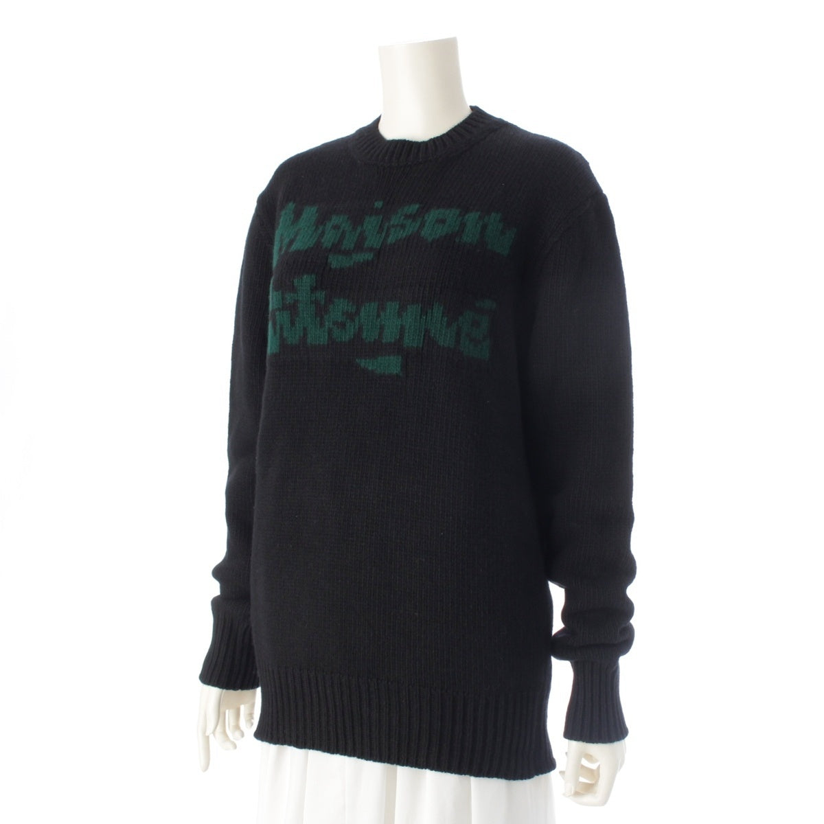 MAISON KITSUNE BILL REBHOLZ wool Loose neck knit sweater black XS