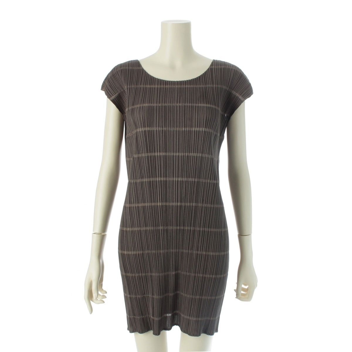 PLEATS PLEASE ISSEY Design Pleated Tunic one piece PP43-JT536 Khaki olive 3