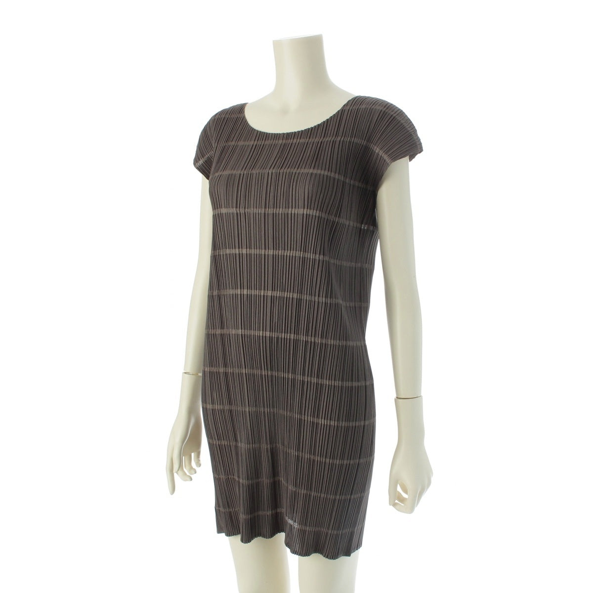 PLEATS PLEASE ISSEY Design Pleated Tunic one piece PP43-JT536 Khaki olive 3