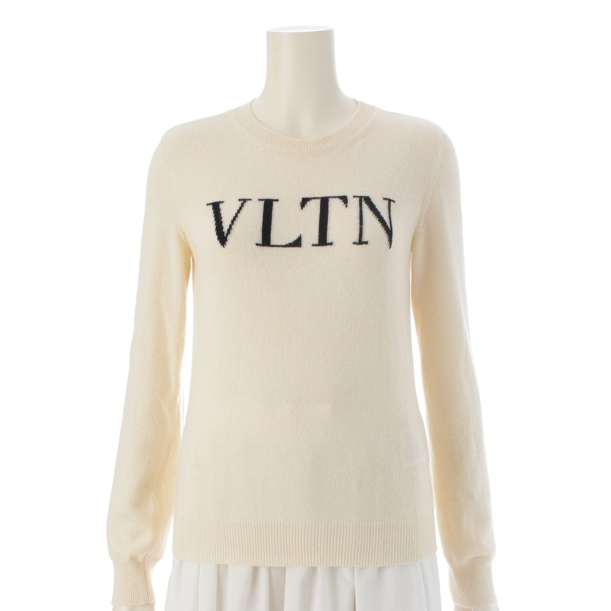 VALENTINO VLTN cashmere blend knit tops TB3KC10546T Ivory XS