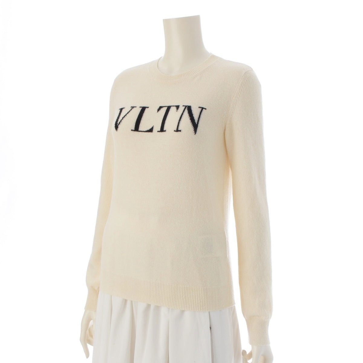 VALENTINO VLTN cashmere blend knit tops TB3KC10546T Ivory XS