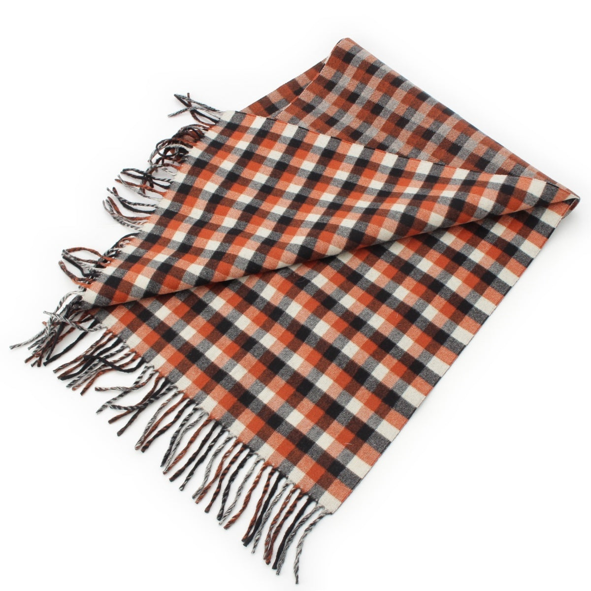 Dior wool Check logo Scarf 05DCH201I151 Brown