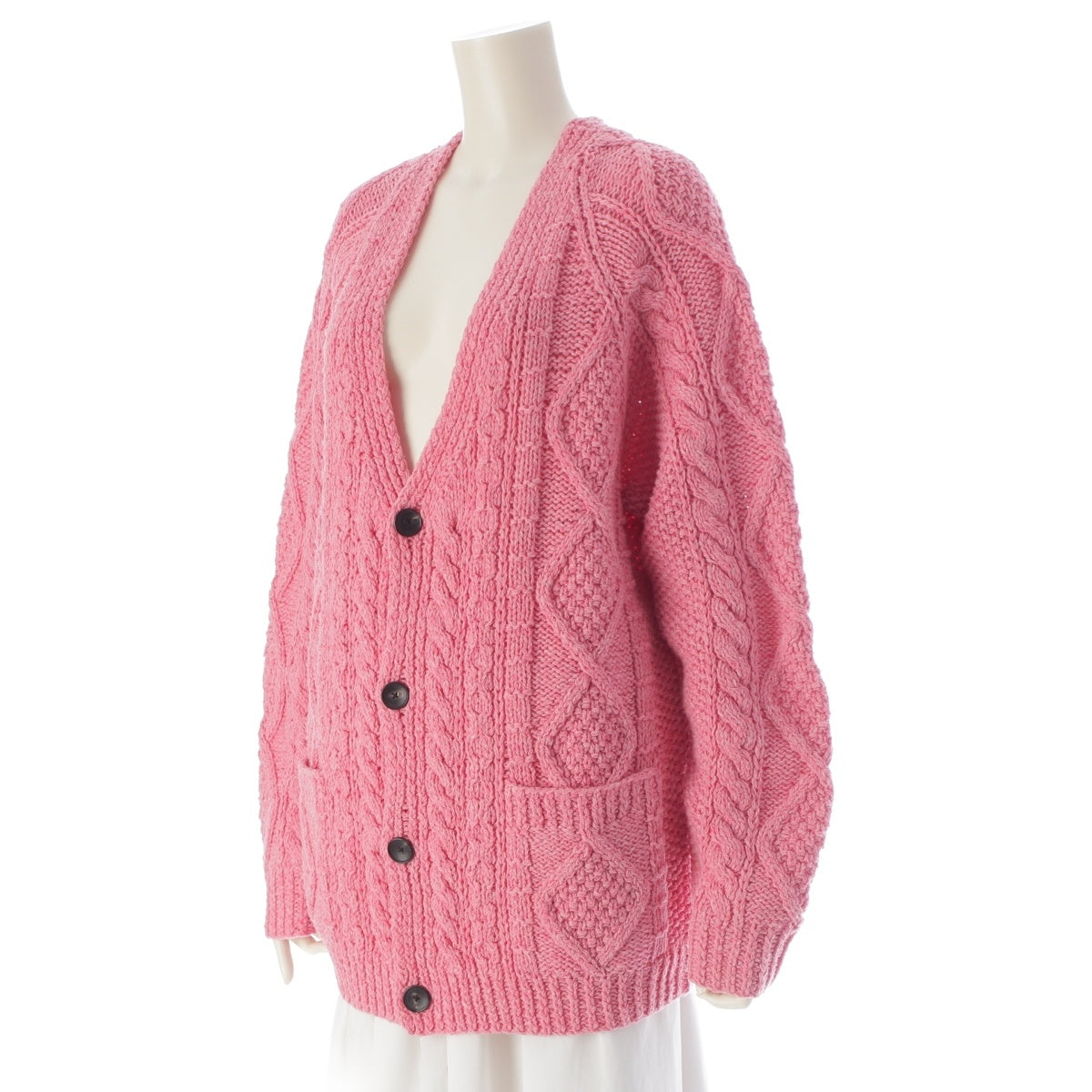 CABaN Cavan wool Cable Hand cardigan 59-02-34-02013 pink L