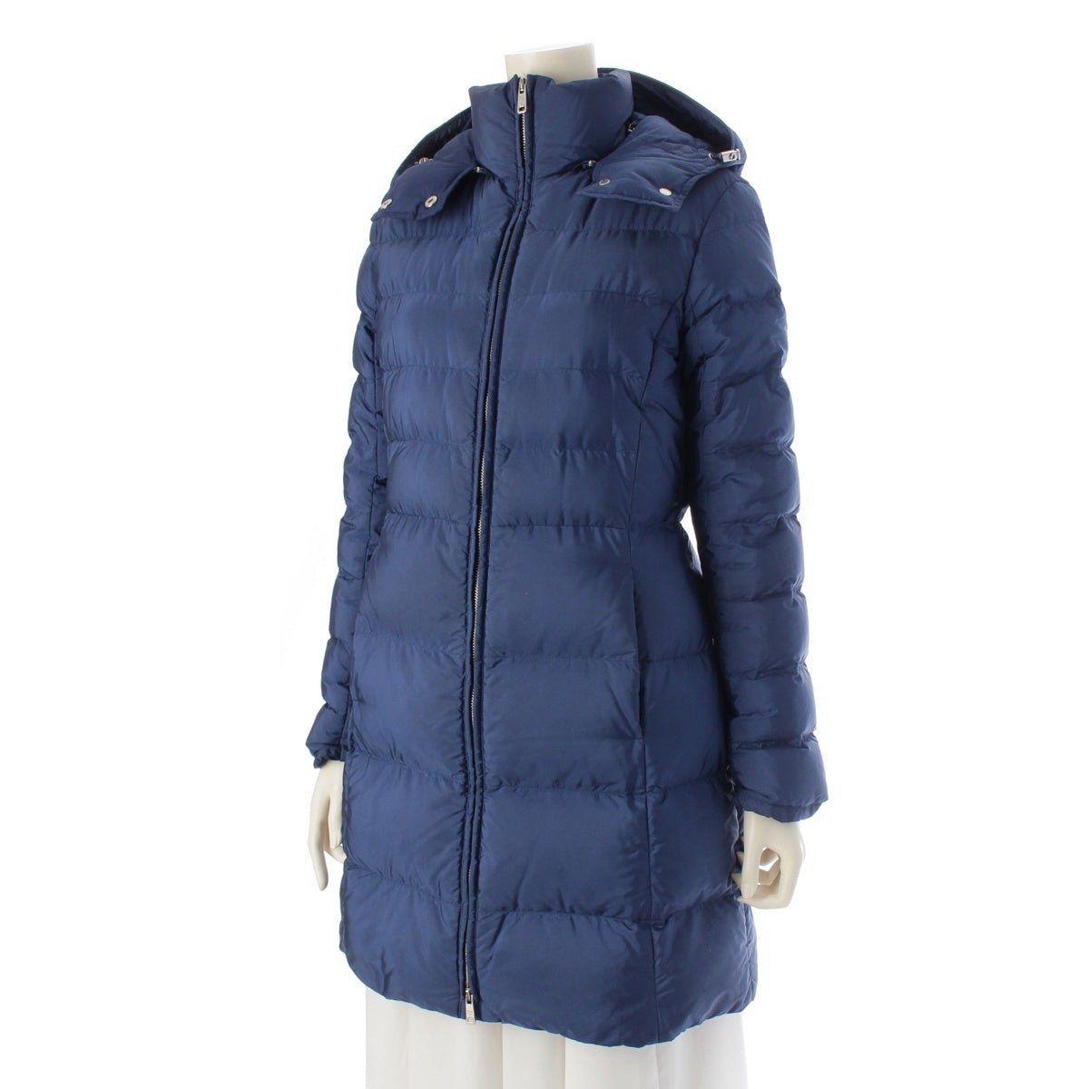 PRADA Nylon Logo belt down coat outer 290660 blue 40S