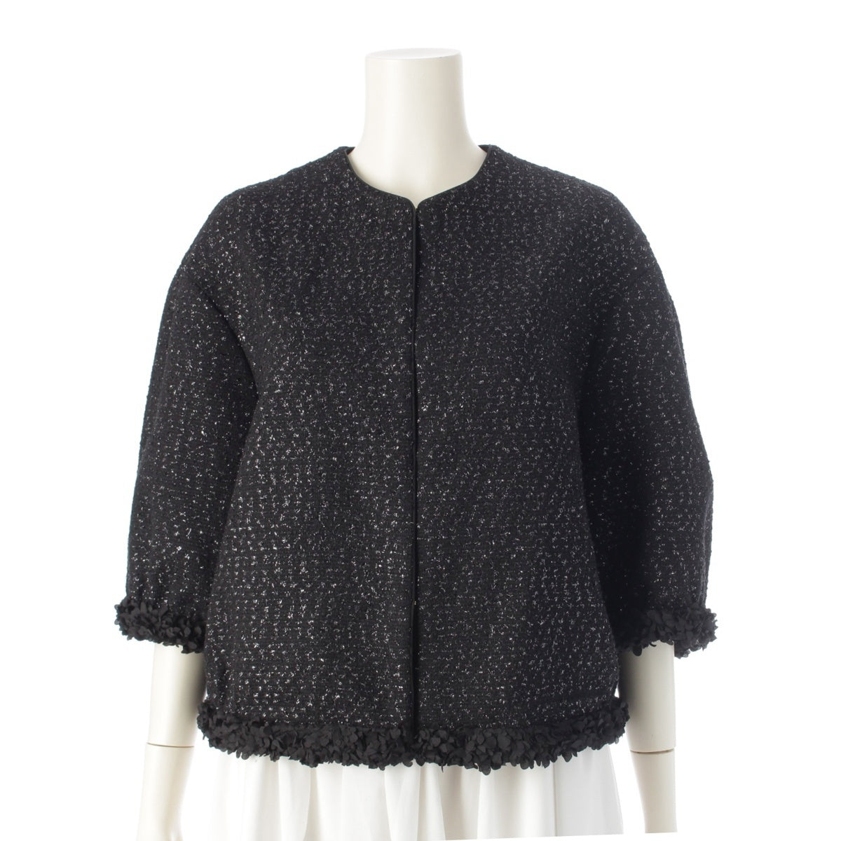 Drawer cotton Tweed glitter No color jacket outer 6521-299-1315 black 38