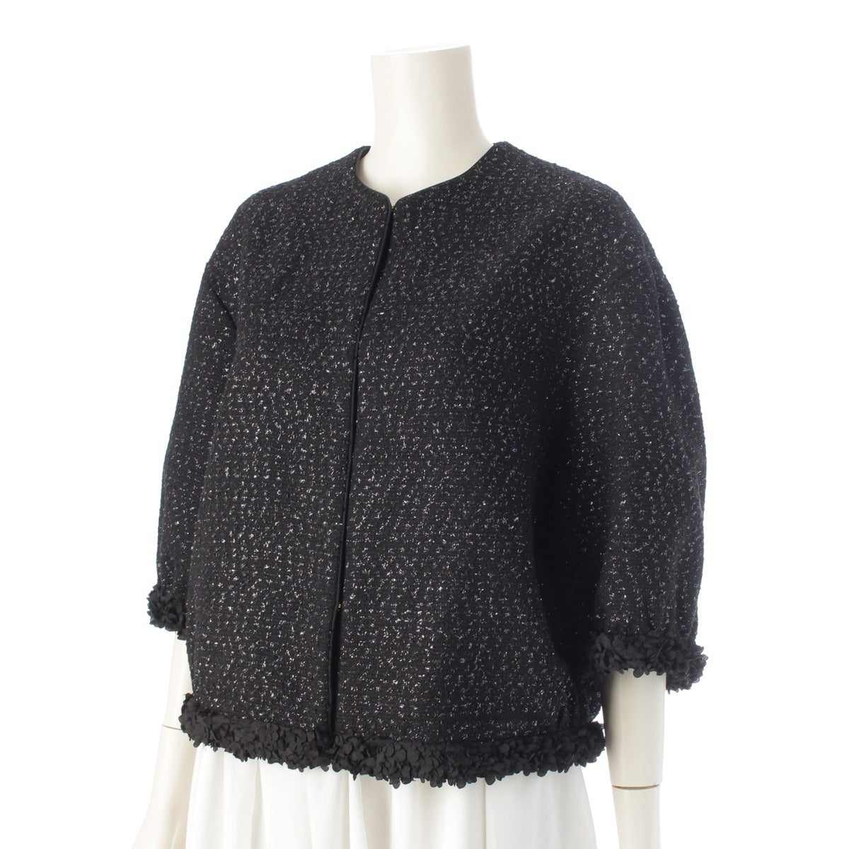 Drawer cotton Tweed glitter No color jacket outer 6521-299-1315 black 38