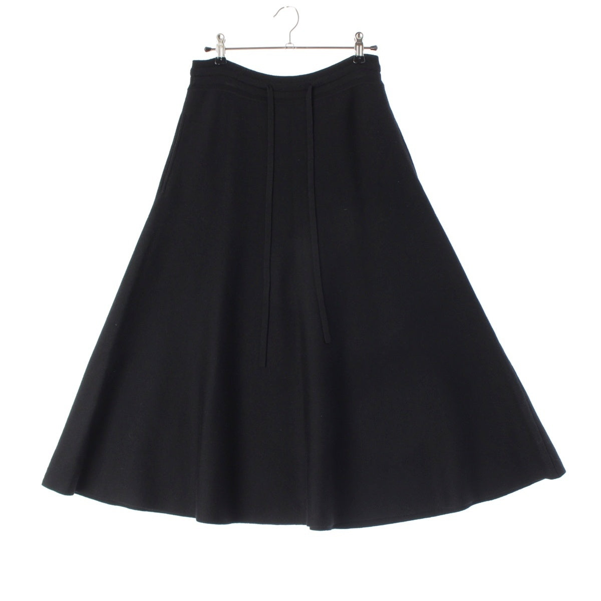 Drawer Wool silk Flare skirt 6524-199-1846 black 1