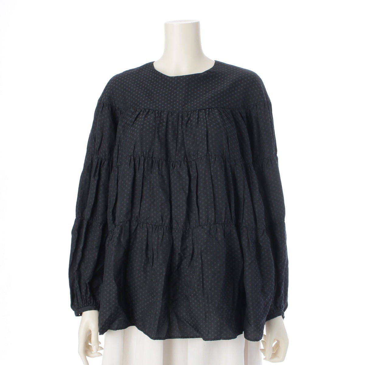 Drawer silk Overall handle blouse 6521-299-1122 black 38