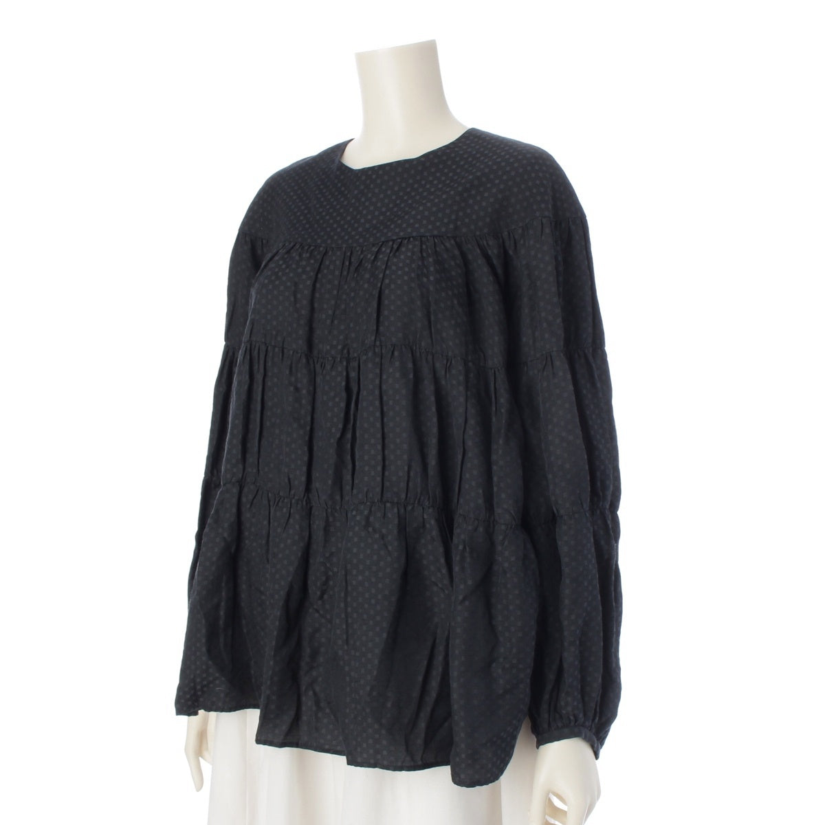 Drawer silk Overall handle blouse 6521-299-1122 black 38