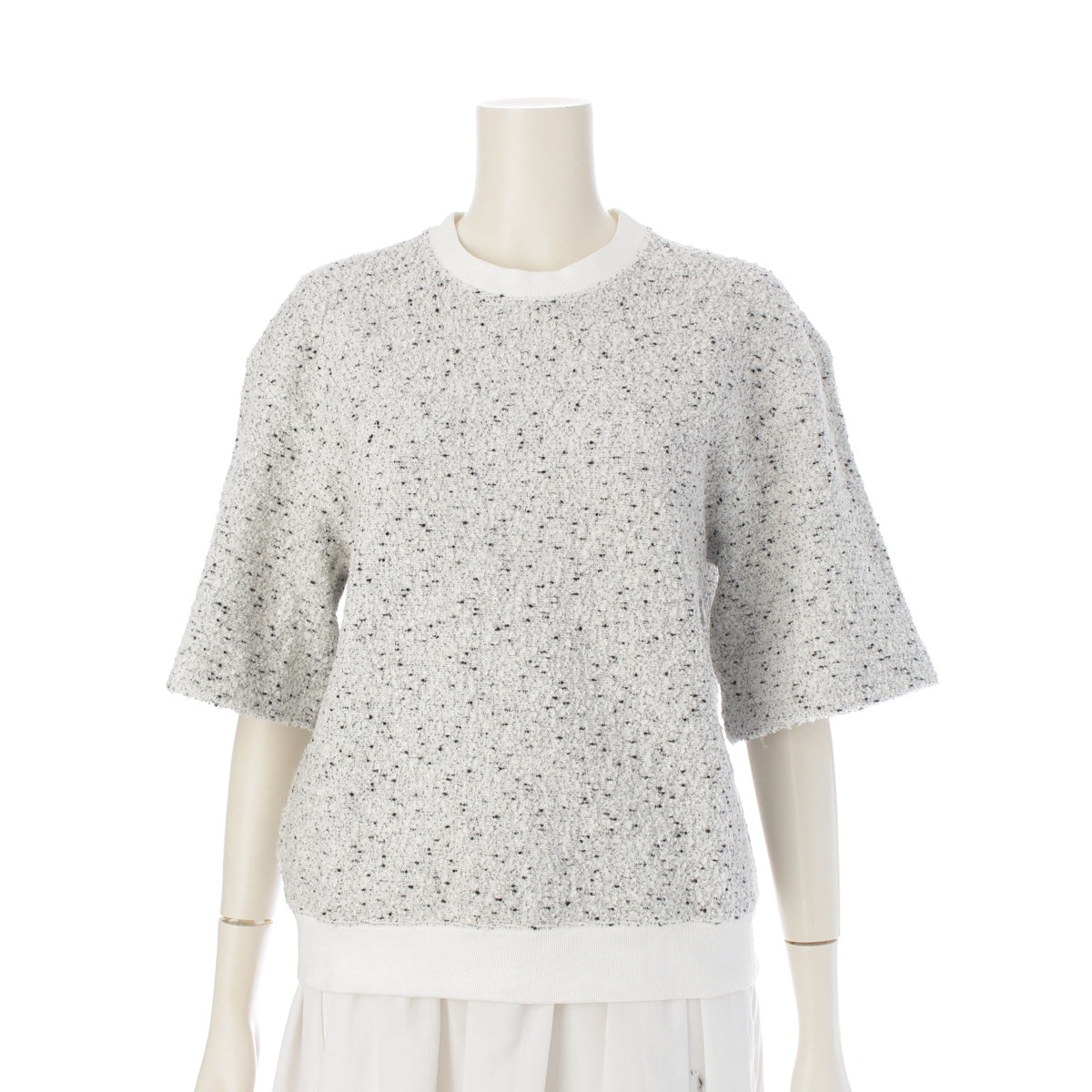 Drawer Jacquard Short Sleeve tops 6517-299-0707 White black one size