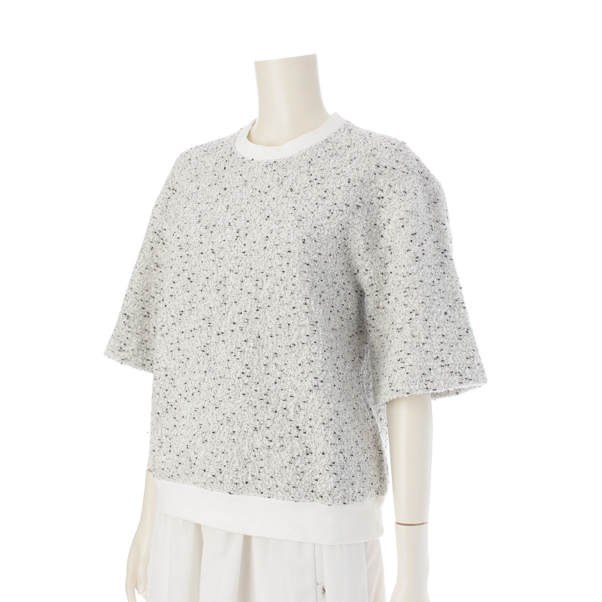 Drawer Jacquard Short Sleeve tops 6517-299-0707 White black one size