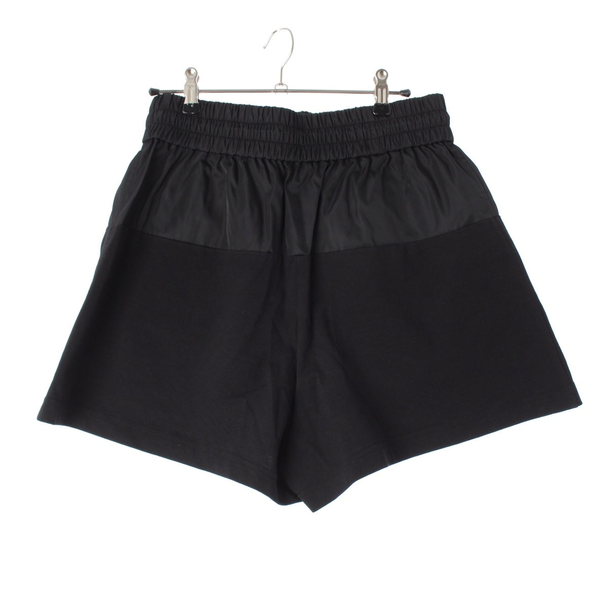 PRADA RE-NYLON Triangle with logo cotton drawstring Shorts half pants bottoms 132353 black M