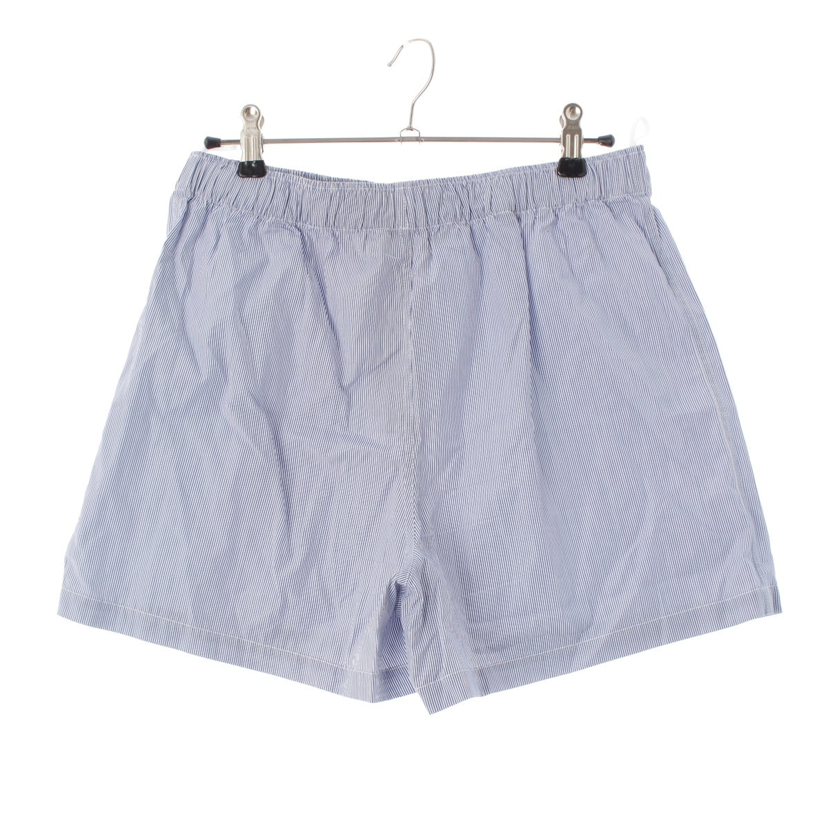 CELINE cotton Triomphe Embroidery Stripes Shorts Bottoms 2Z294937S Blue white 36