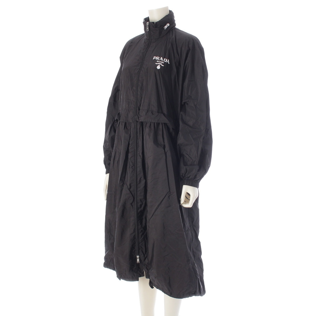 PRADA RE-NYLON logo coat outer 292113 black 36S
