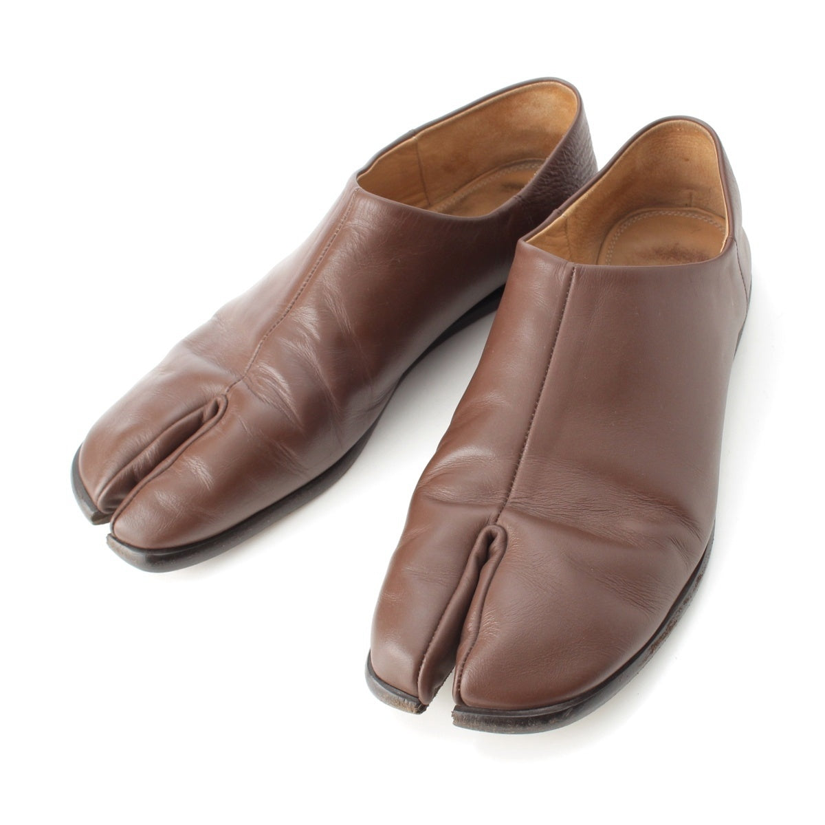 Maison Margiela Nappa leather Tabi Babouche Flats shoes S57WR0051 Brown 43