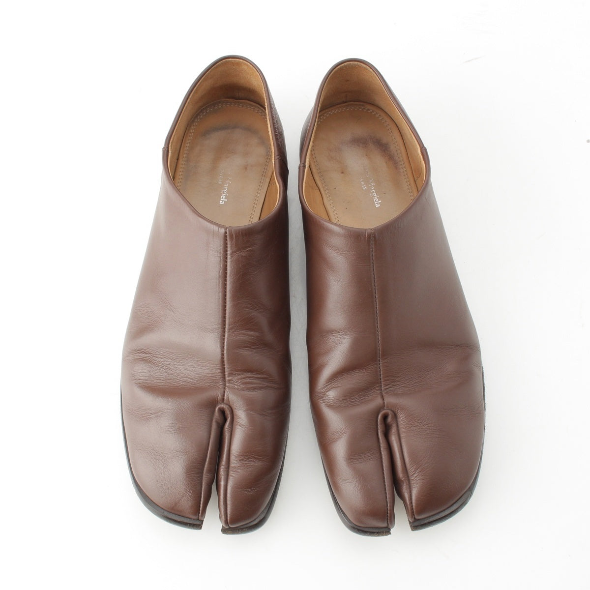 Maison Margiela Nappa leather Tabi Babouche Flats shoes S57WR0051 Brown 43