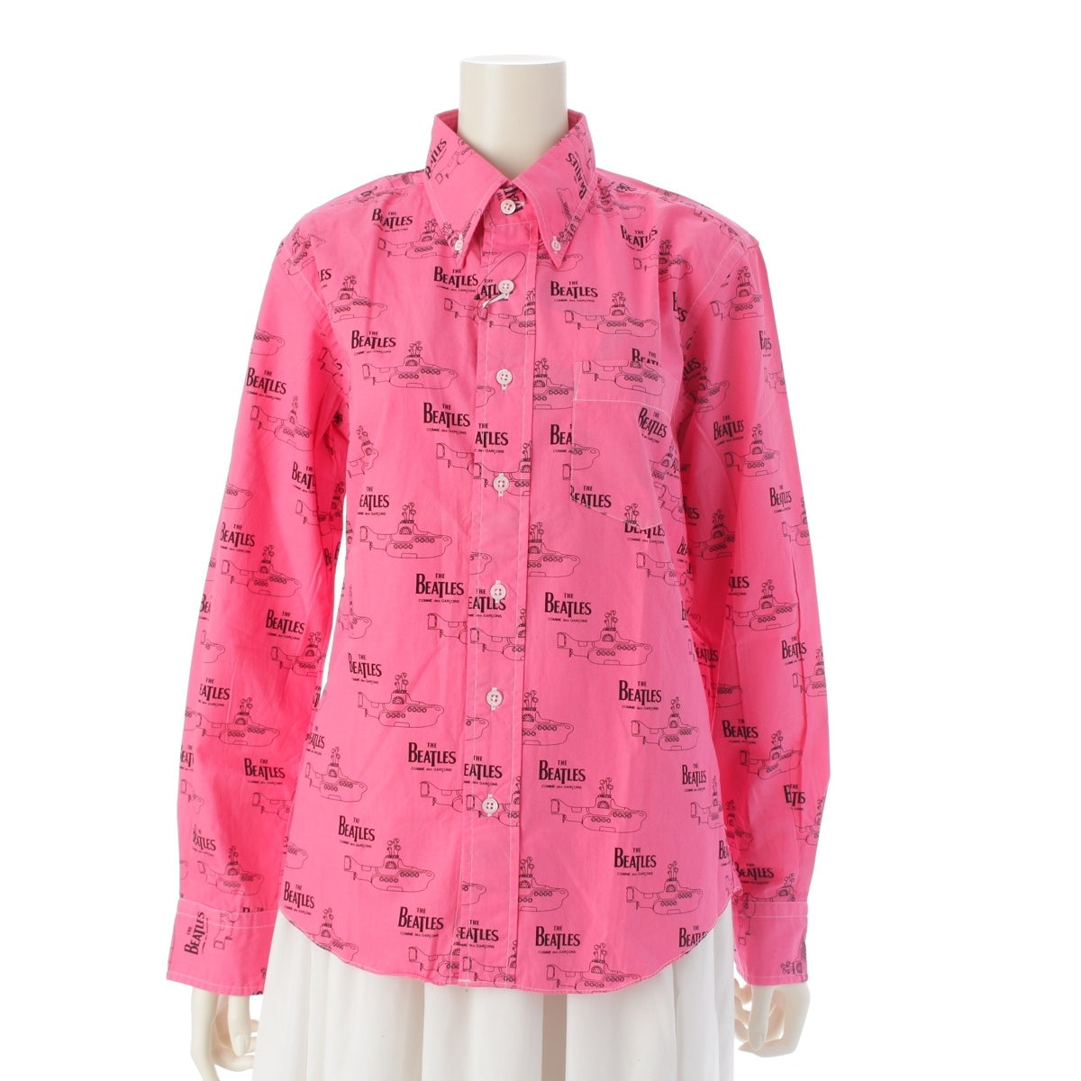 COMME des GARCONS THE BEATLES graphic Long sleeve shirt tops VZ-B012-051-4-2 pink S