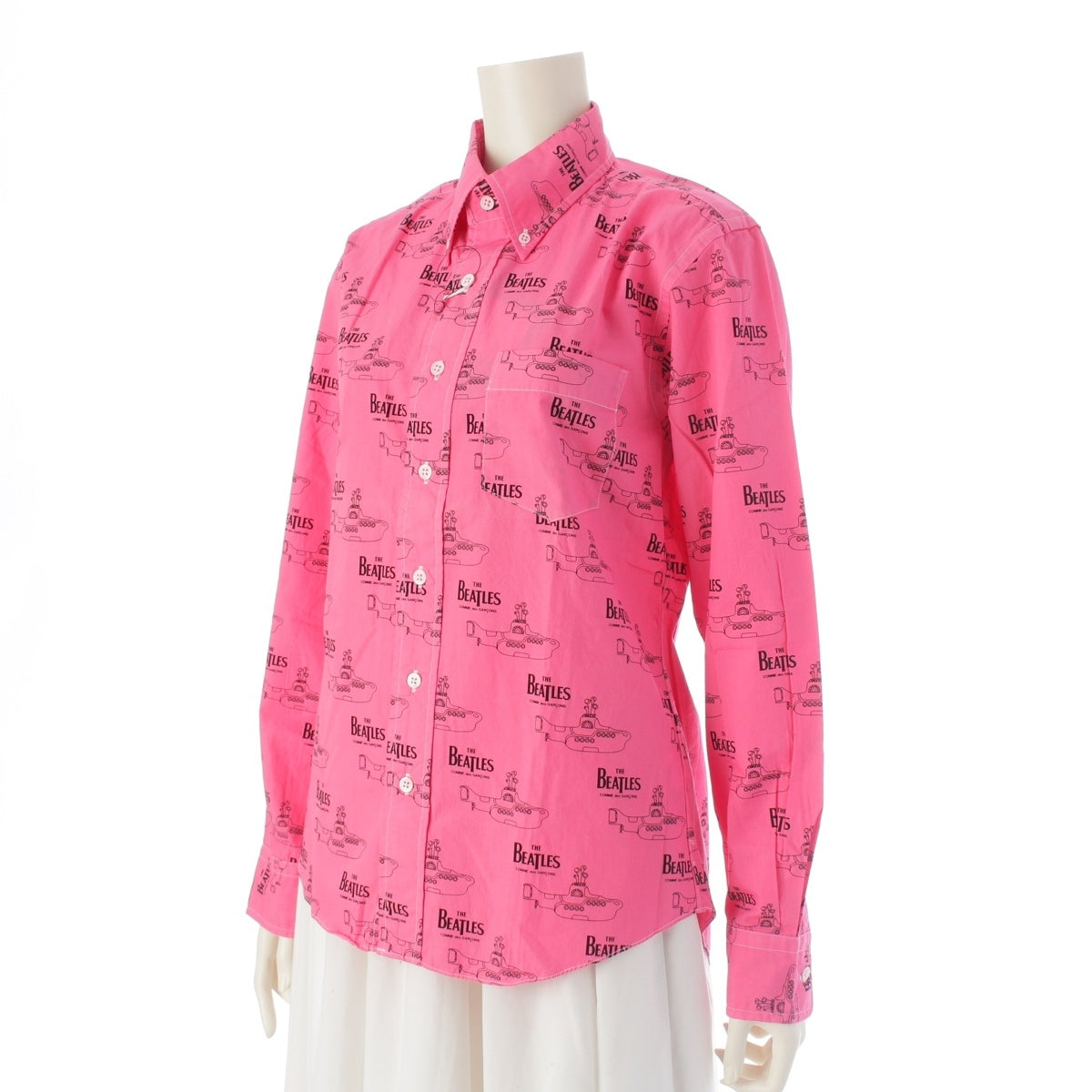 COMME des GARCONS THE BEATLES graphic Long sleeve shirt tops VZ-B012-051-4-2 pink S