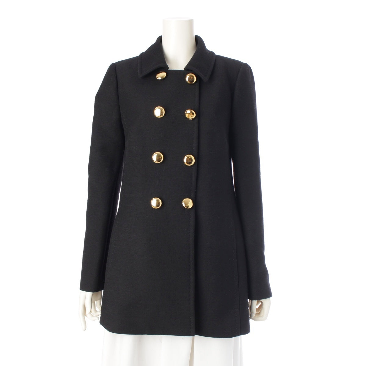 DOLCE&GABBANA wool Gold Button Double coat outer black 40