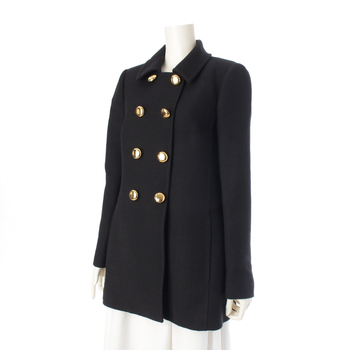 DOLCE&GABBANA wool Gold Button Double coat outer black 40