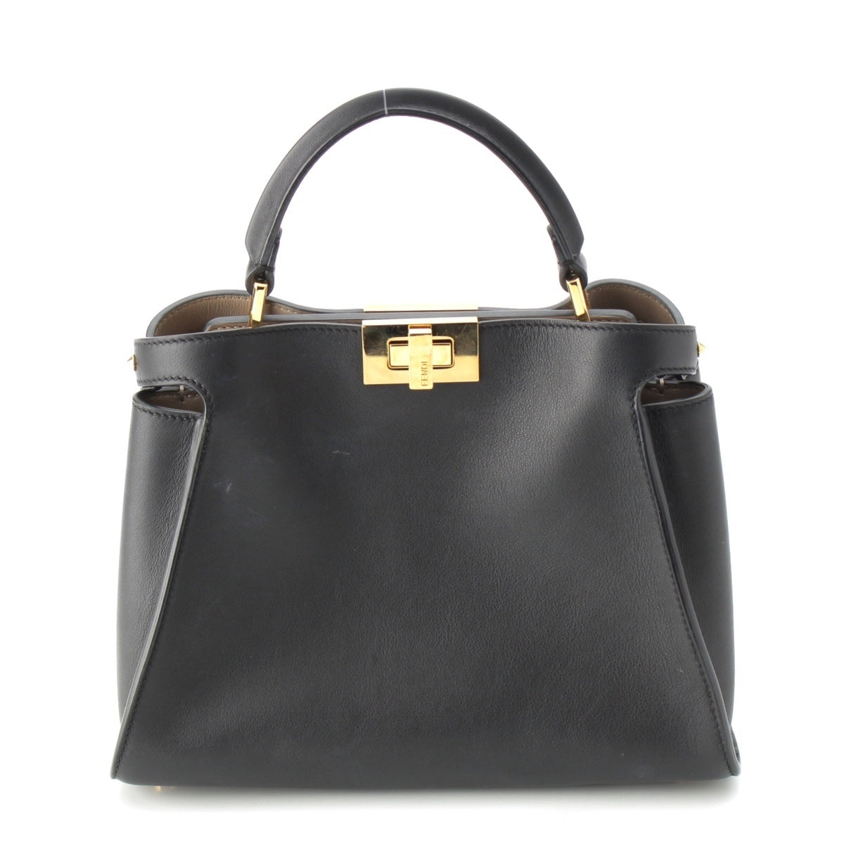 FENDI leather Peekaboo Iconic Essential 2WAY Handbag 8BN302 black