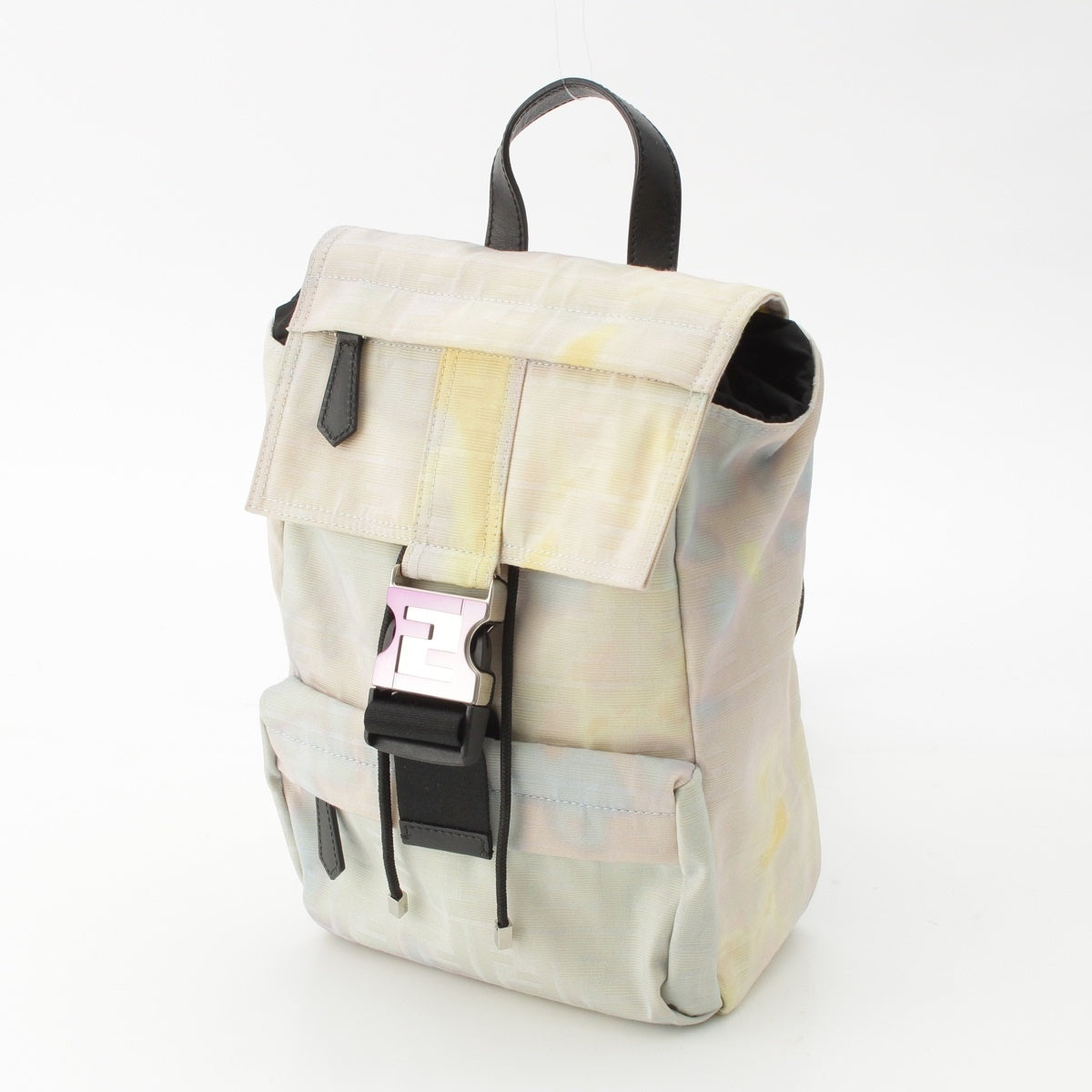 FENDI Fendines Canvas nylon Zucca Backpack Daypack body bag 7VZ067 multicolor