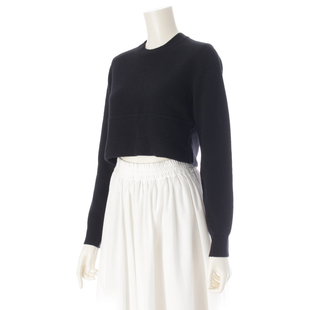COMME des GARCONS wool Cropped length, long sleeves knit Sweater tops RF-N504 black S