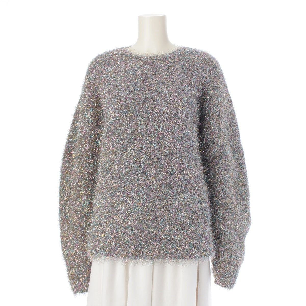 JIL SANDER Mohair Nylon Polyester Glitter Shaggy knit J03GP0123 multicolor 32