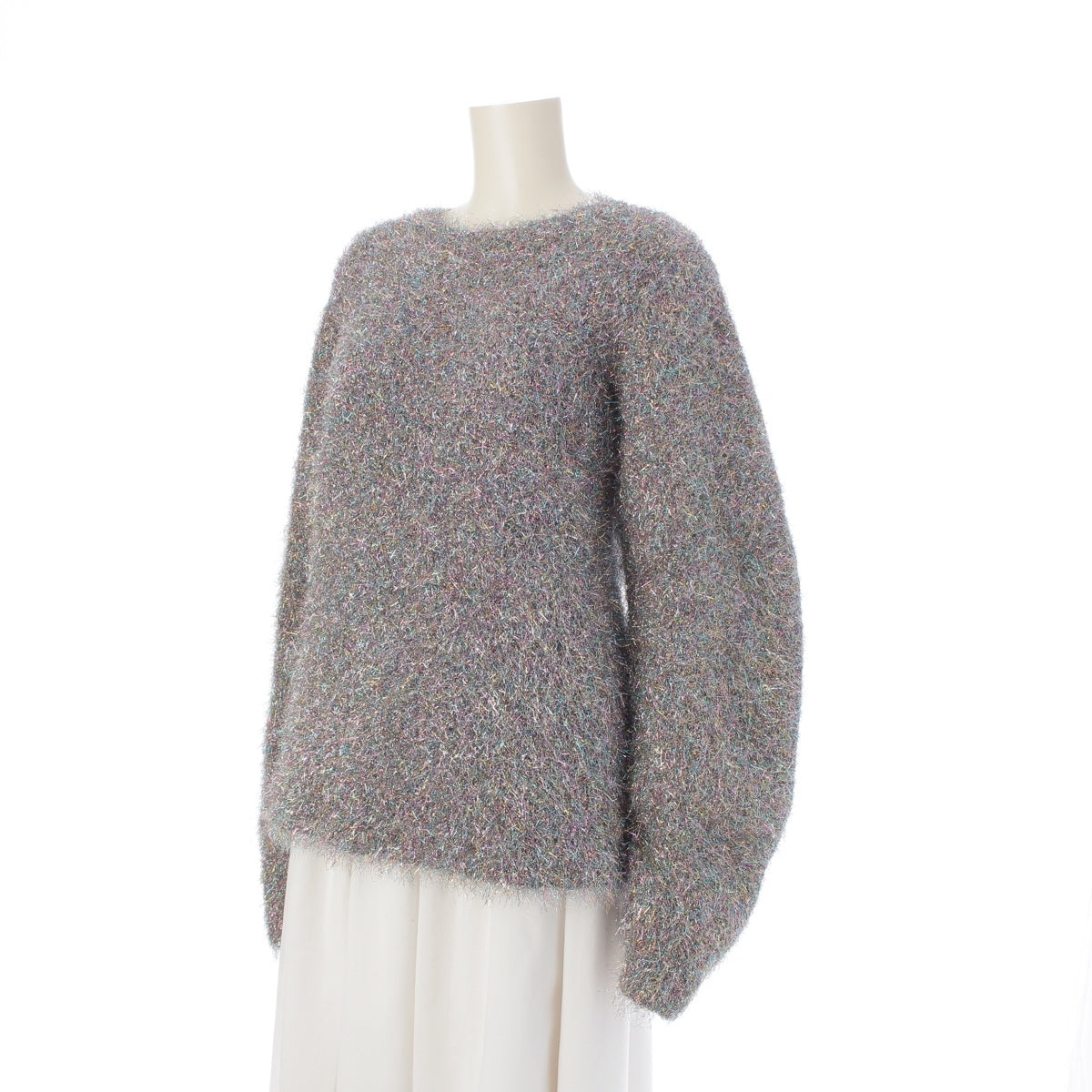 JIL SANDER Mohair Nylon Polyester Glitter Shaggy knit J03GP0123 multicolor 32