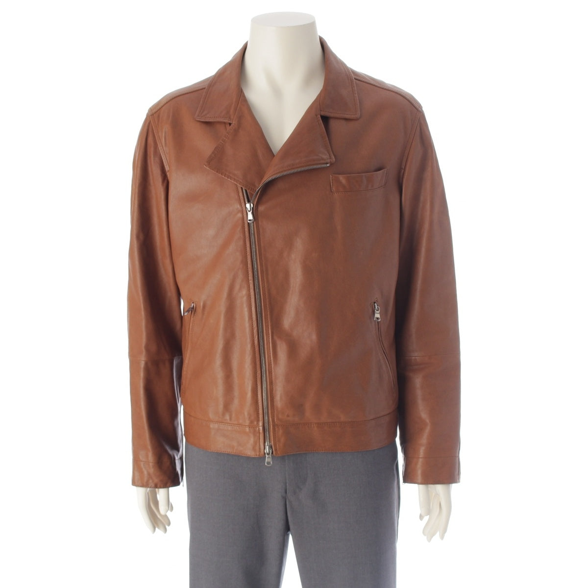 Brunello Cucinelli lambskin Leather Double Riders jacket Camel M