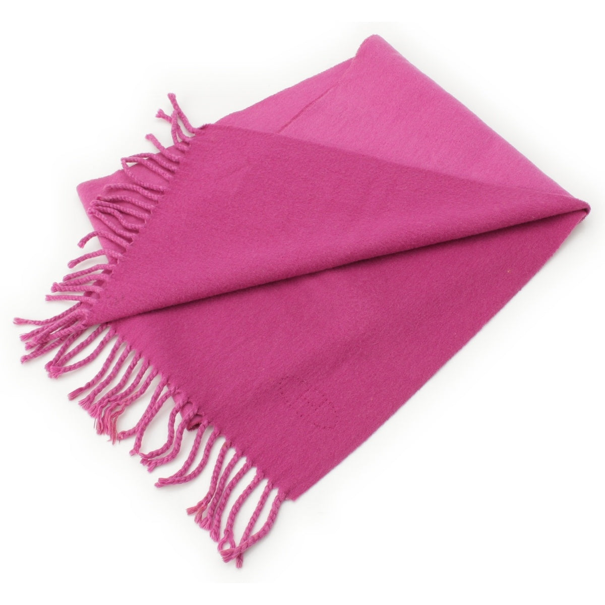 HERMES Evelyn cashmere H logo perforated fringe Scarf pink