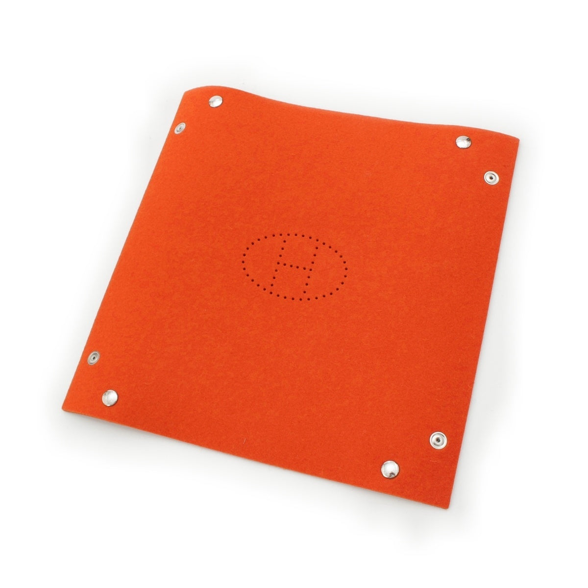 HERMES felt Vie de France accessory case Miscellaneous goods Orange