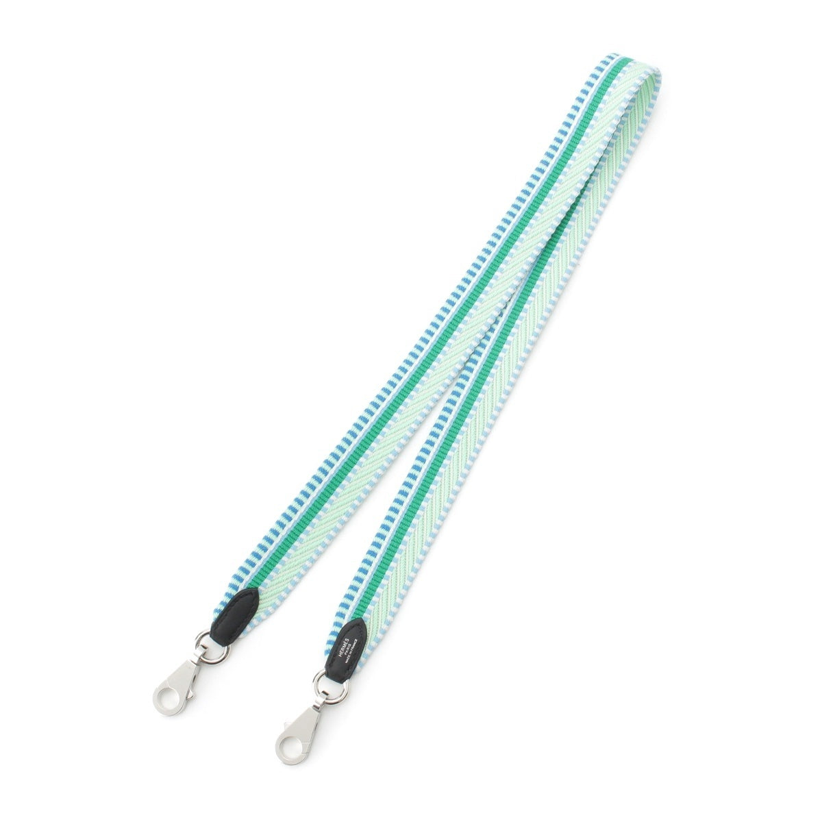 HERMES Bandouliere 70 Sangrecaval Shoulder strap Vert Pale Vert Fizz Noir