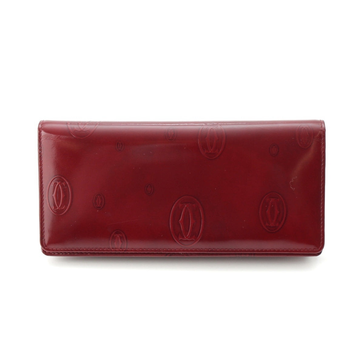 CARTIER happy Birthday Purse Bifold Wallet Wallet Bordeaux