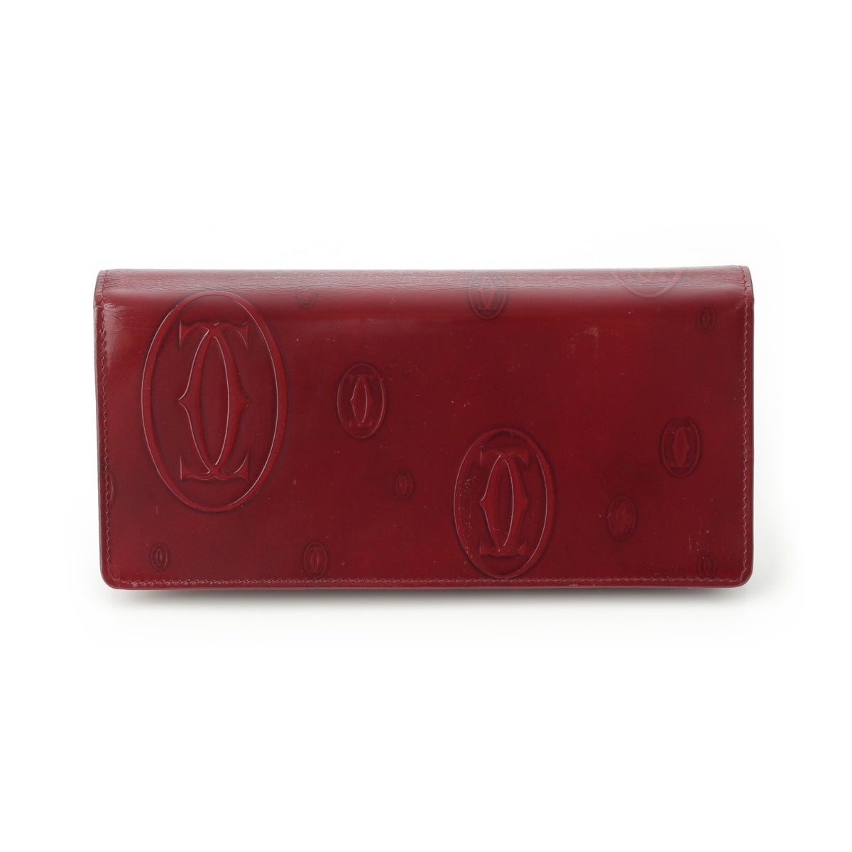CARTIER happy Birthday Purse Bifold Wallet Wallet Bordeaux